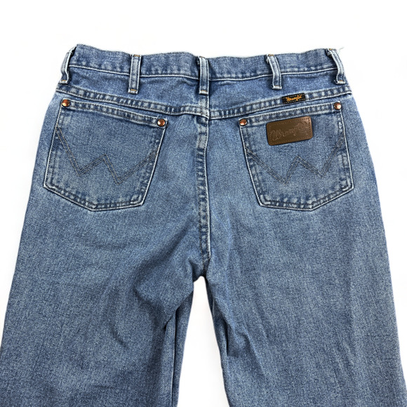 Wrangler Jeans 32x29 Light Wash Blue Cowboy Cut Slim Fit Y2K Western Mens 33x30 - Picture 3 of 9